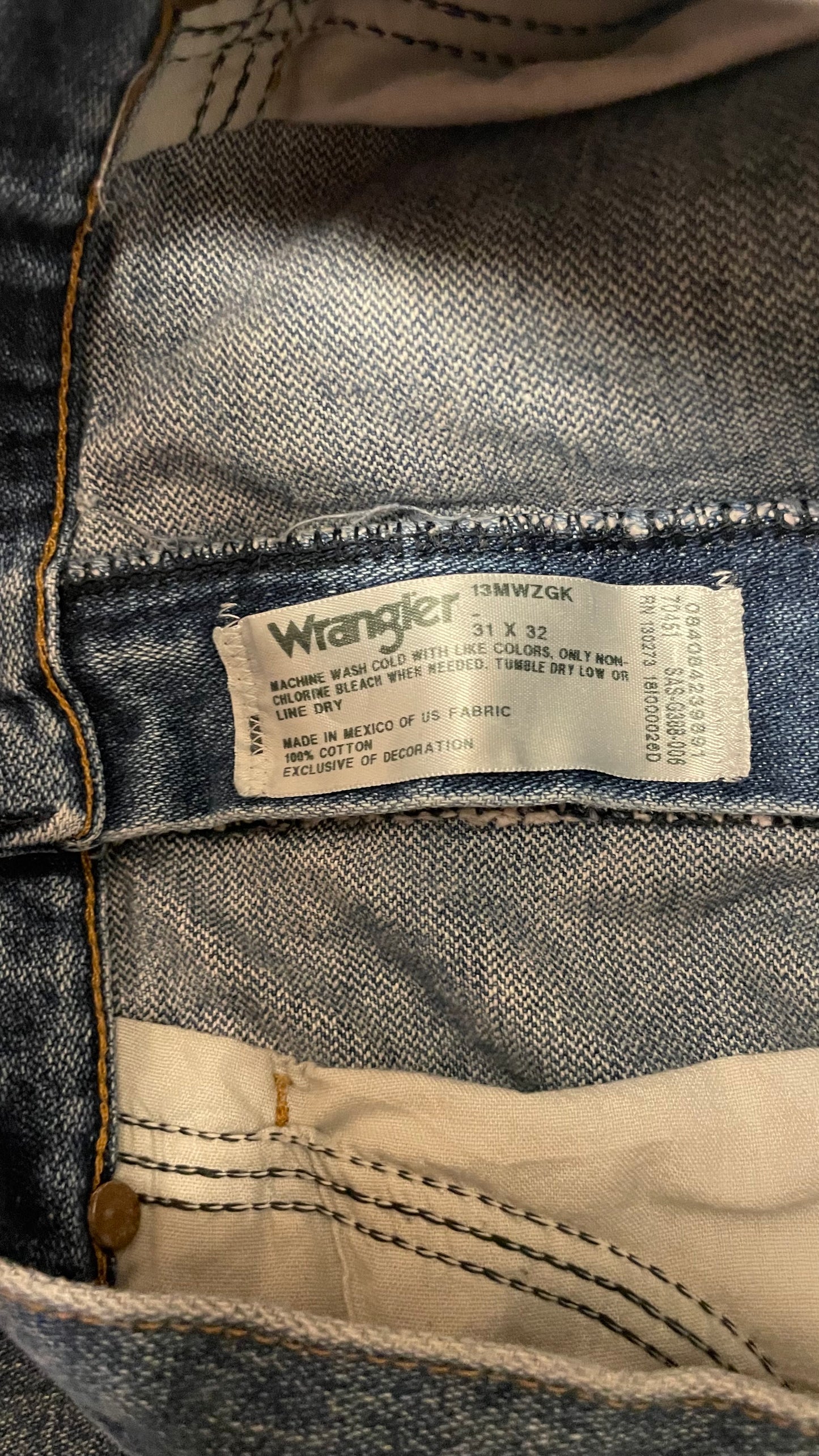 Wrangler® Jeans Straight Leg - denim blue | Größe: L31 W32